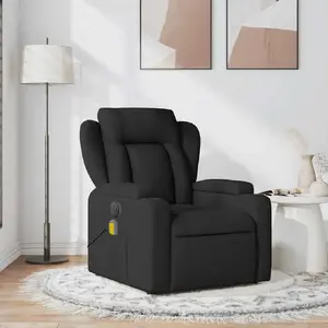 Comparateur de prix : vidaXL Fauteuil de massage inclinable Noir Tissu
