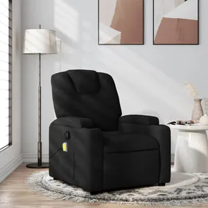 Comparateur de prix : vidaXL Fauteuil de massage inclinable Noir Tissu