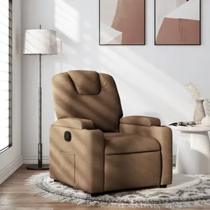 Comparateur de prix : vidaXL Vidaxl Fauteuil Inclinable Marron Tissu