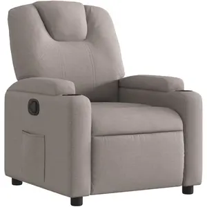Comparateur de prix : vidaXL Fauteuil inclinable Taupe Tissu
