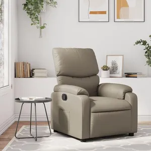 vidaXL Fauteuil inclinable Cappuccino Similicuir pas cher