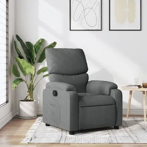 Comparateur de prix : vidaXL Fauteuil inclinable Gris foncé Tissu