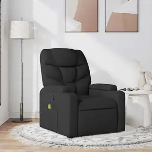 Comparateur de prix : vidaXL Fauteuil de massage inclinable Noir Tissu
