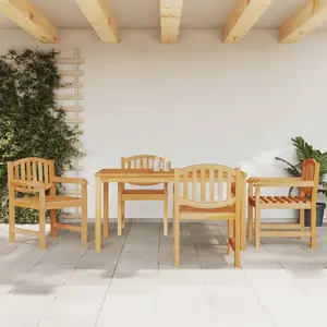 vidaXL Ensemble à manger de jardin 5pcs Bois de teck massif pas cher