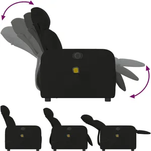 Comparateur de prix : vidaXL Fauteuil de massage inclinable électrique Noir Tissu