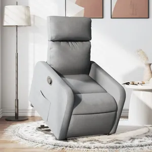 Comparateur de prix : vidaXL Fauteuil inclinable Gris clair Tissu