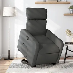 Comparateur de prix : vidaXL Fauteuil inclinable électrique gris foncé tissu
