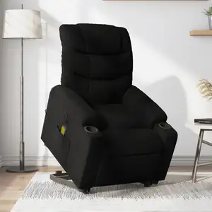Comparateur de prix : vidaXL Fauteuil inclinable de massage électrique Noir Tissu