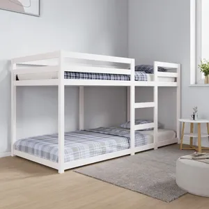 Comparateur de prix : vidaXL Lit superposé Blanc 90x200 cm Bois de pin massif