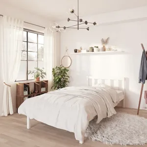 vidaXL Cadre de lit métal avec tête de lit noir 140x190 cm pas cher