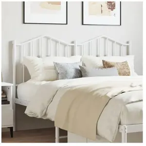 vidaXL Tête de lit métal blanc 140 cm