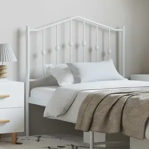 vidaXL Tête de lit métal blanc 100 cm pas cher