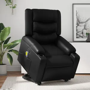Comparateur de prix : vidaXL Fauteuil inclinable de massage électrique noir similicuir