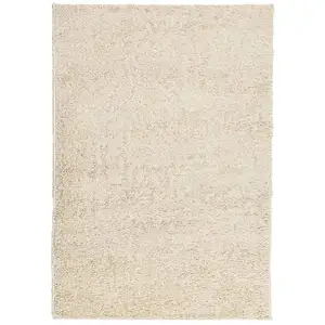 vidaXL Tapis shaggy à poils longs moderne doré 140x200 cm pas cher