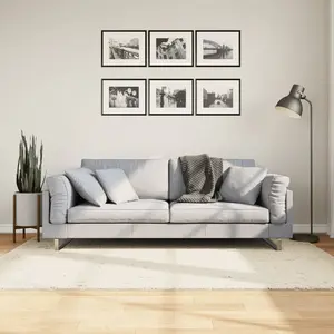Comparateur de prix : Vidaxl - Tapis shaggy pamplona poils longs moderne crème 140x200 cm