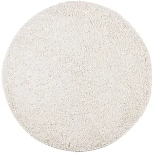 Vidaxl tapis shaggy pamplona poils longs moderne crème ø 240 cm pas cher