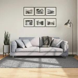 Comparateur de prix : Vidaxl - Tapis shaggy pamplona poils longs moderne gris 140x200 cm