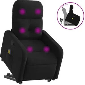 vidaXL Fauteuil de massage inclinable Noir Tissu pas cher