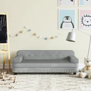 vidaXL Fauteuil inclinable Gris clair Tissu pas cher