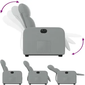 Comparateur de prix : vidaXL Fauteuil inclinable électrique gris clair tissu