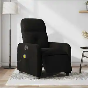 vidaXL Fauteuil de massage inclinable électrique Noir Tissu pas cher