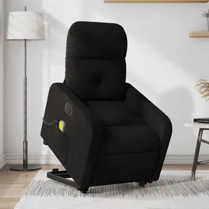 Comparateur de prix : vidaXL Fauteuil inclinable de massage électrique Noir Tissu