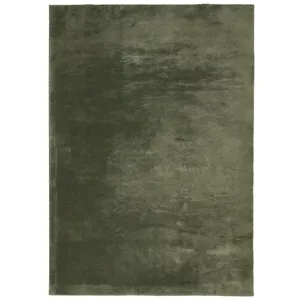 Comparateur de prix : vidaXL Tapis HUARTE à poils courts doux lavable vert forêt 160x230 cm