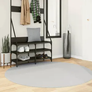 Comparateur de prix : vidaXL Tapis HUARTE à poils courts doux et lavable gris Ø 160 cm