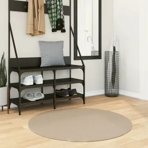 Comparateur de prix : vidaXL Tapis HUARTE à poils courts doux et lavable sable Ø 100 cm