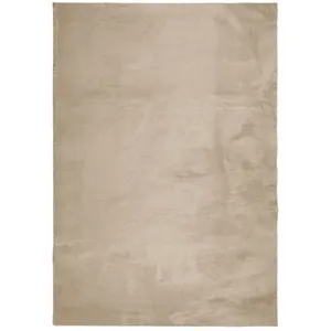 vidaXL Tapis HUARTE à poils courts doux et lavable sable 160x230 cm pas cher