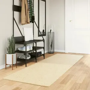 vidaXL Tapis HUARTE à poils courts doux et lavable crème 80x250 cm pas cher