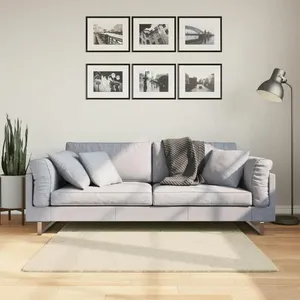 Comparateur de prix : vidaXL Tapis HUARTE à poils courts doux et lavable crème 120x120 cm