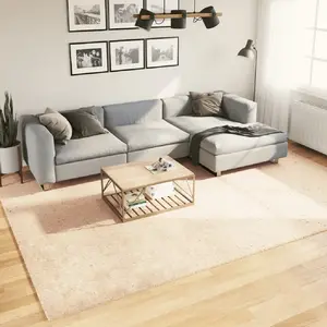 Comparateur de prix : vidaXL Tapis HUARTE à poils courts doux et lavable beige 240x340 cm