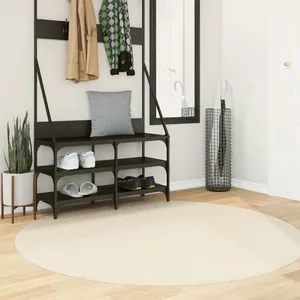 Comparateur de prix : vidaXL Tapis HUARTE à poils courts doux et lavable crème Ø 160 cm