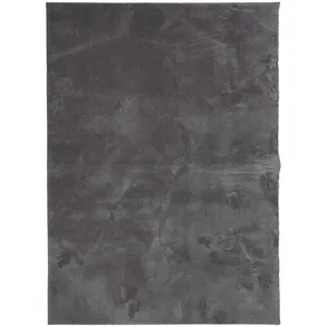 Comparateur de prix : vidaXL Tapis HUARTE à poils courts doux lavable anthracite 160x230 cm