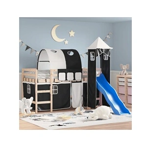 Vidaxl lit mezzanine enfants avec tour sans matelas 90x190 cm pas cher