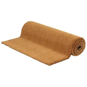 vidaXL Tapis de porte naturel 100x300 cm fibre de coco touffeté pas cher