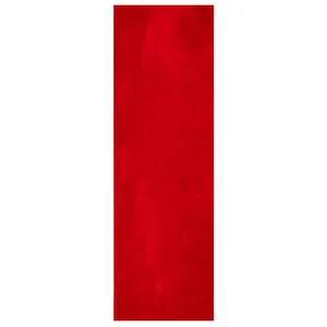 vidaXL Tapis HUARTE à poils courts doux et lavable rouge 80x250 cm