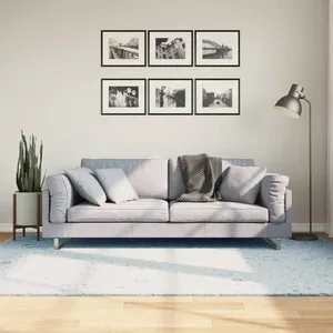 Comparateur de prix : vidaXL Tapis HUARTE à poils courts doux et lavable bleu 160x230 cm