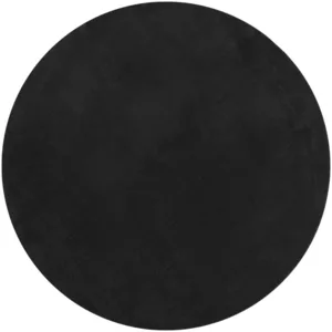 vidaXL Tapis HUARTE à poils courts doux et lavable noir Ø 80 cm