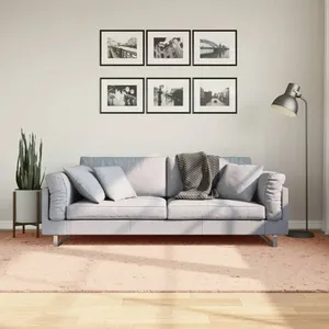 Comparateur de prix : vidaXL Tapis HUARTE à poils courts doux lavable rouge clair 160x230 cm