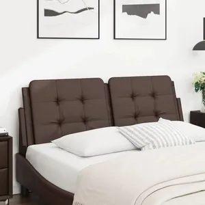 Comparateur de prix : vidaXL Coussin de tête de lit marron 120 cm similicuir