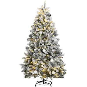 Comparateur de prix : Vidaxl - Sapin de Noël artificiel articulé 300 led et boules 300 cm