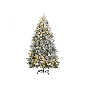 vidaXL Sapin de Noël artificiel articulé 300 LED et boules 180 cm