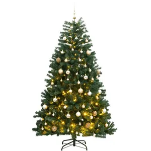 vidaXL Sapin de Noël artificiel articulé 300 LED et boules 240 cmVendu parcarrefour
