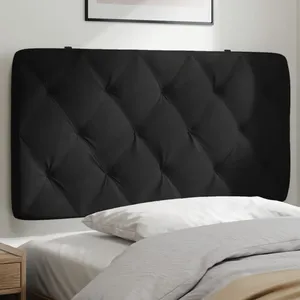 vidaXL Coussin de tête de lit noir 100 cm velours pas cher