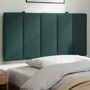 Comparateur de prix : vidaXL Coussin de tête de lit vert foncé 100 cm velours