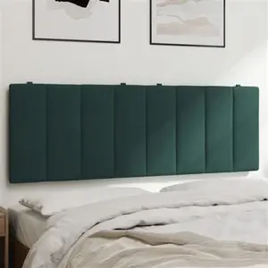 Non communiqué vidaXL Coussin de tête de lit vert foncé 120 cm velours pas cher
