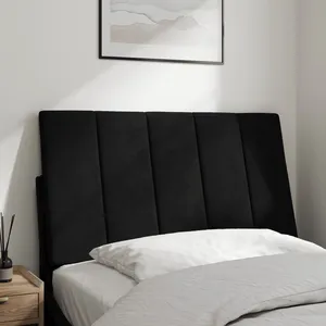 vidaXL Coussin de tête de lit noir 90 cm velours pas cher