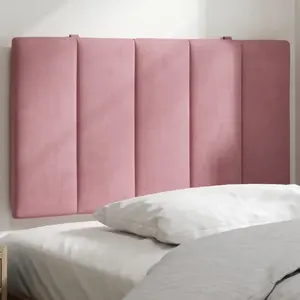 VIDAXL Coussin de tête de lit rose 90 cm velours